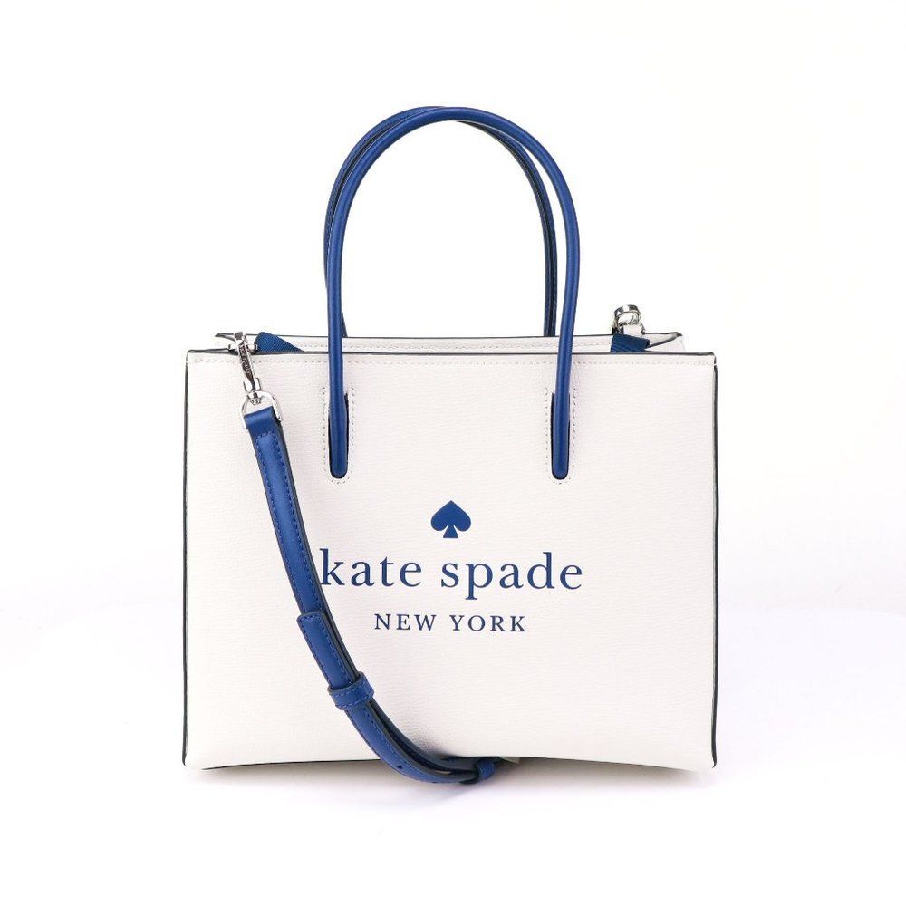 NWT Kate Spade TRISTA Leather Sam Bag Tote w Bow Tie White